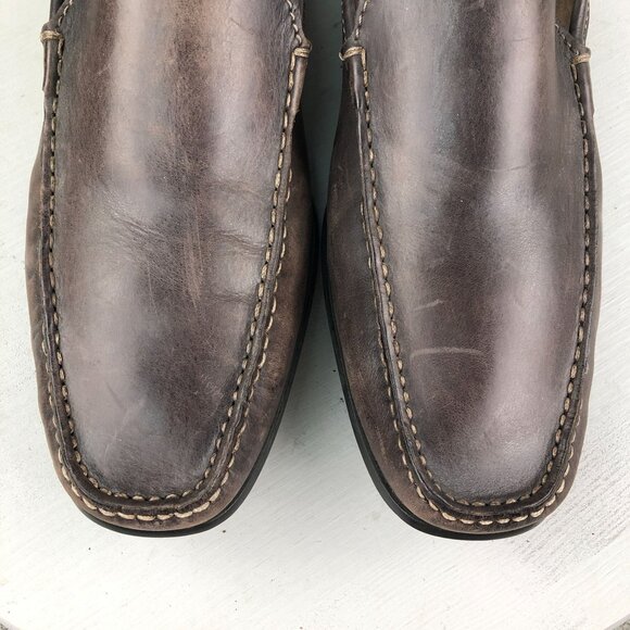 Tremp Men\'s Size 45 Brown Leather Closed Toe Slip On Driving Shoes Loafers ITALY main image 8
